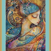 Ethereal Woman Cross Stitch Pattern