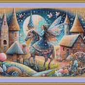 Fairy On A Horse Cross Stitch Pattern