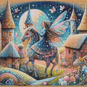 Fairy On A Horse Cross Stitch Pattern