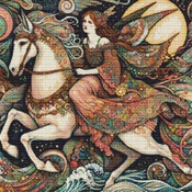 Fairy Riding Cross Stitch Pattern