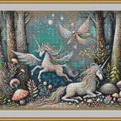 Fairy Unicorns Cross Stitch Pattern