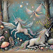 Fairy Unicorns Cross Stitch Pattern