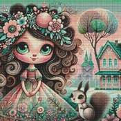 Fairytale Girl Cross Stitch Pattern