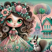 Fairytale Girl Cross Stitch Pattern