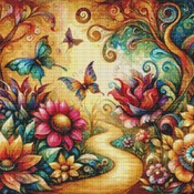 Fantasy Garden Cross Stitch Pattern