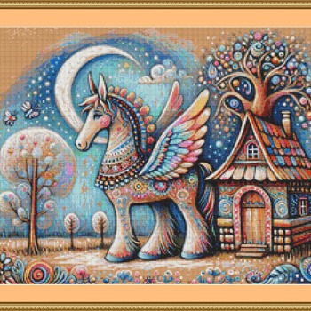 Flying Horse Cross Stitch Pattern