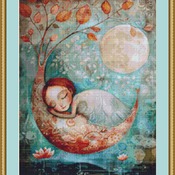 Full Moon Cross Stitch Pattern