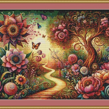 Garden Path Cross Stitch Pattern