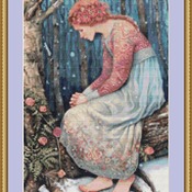 Girl In Winter Cross Stitch Pattern