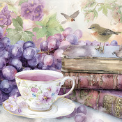 Grape Tea Cross Stitch Pattern