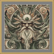 Green Man Cross Stitch Pattern