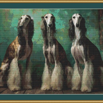 Greyhounds Cross Stitch Pattern