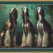 Greyhounds Cross Stitch Pattern