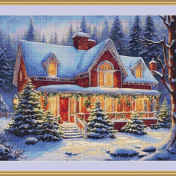 Home For Christmas Cross Stitch Pattern