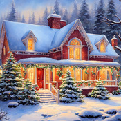 Home For Christmas Cross Stitch Pattern