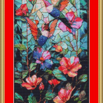 Hummingbirds Cross Stitch Pattern