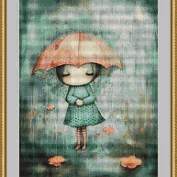 In The Rain Cross Stitch Pattern