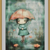 In The Rain Cross Stitch Pattern