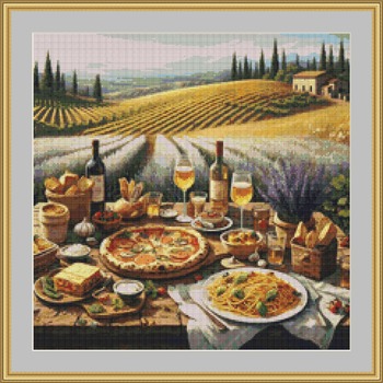 Italian Food Cross Stitch Pattern