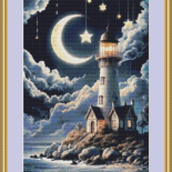 Lighthouse Fantasy Cross Stitch Pattern