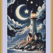 Lighthouse Fantasy Cross Stitch Pattern