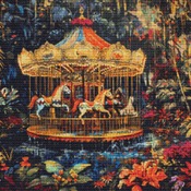 Magical Merry Go Round Cross Stitch Pattern