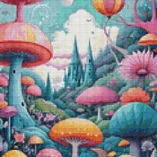 Mushroom Fantasy Cross Stitch Pattern