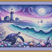 On A Full Moon Cross Stitch Pattern