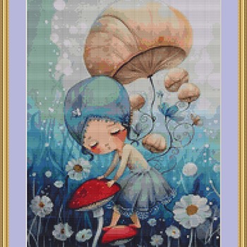 On The Mushrooms Cross Stitch Pattern