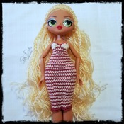 PATTERN: Lol Omg FIERCE Doll Addy gown dress Crochet Pattern by GothDollie