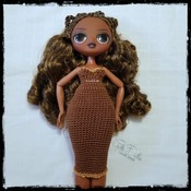 PATTERN: Lol Omg FIERCE Doll Addy gown dress Crochet Pattern by GothDollie