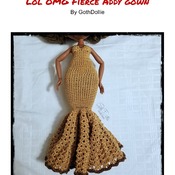 PATTERN: Lol Omg FIERCE Doll Addy gown dress Crochet Pattern by GothDollie