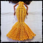 PATTERN: LOL OMG Fierce doll Lacy Mermaid gown dress crochet pattern @GothDollie