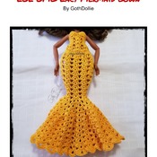 PATTERN: LOL OMG Fierce doll Lacy Mermaid gown dress crochet pattern @GothDollie