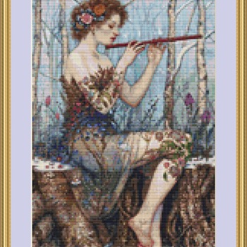 Playing The Pipe 1 Cross Stitch Pattern