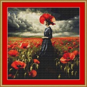 Poppy Hat Cross Stitch Pattern