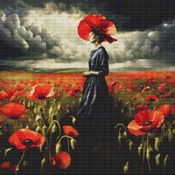 Poppy Hat Cross Stitch Pattern