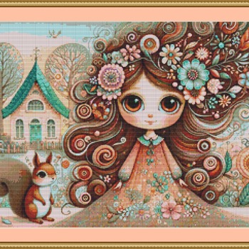 Pretty Little Girl 1 Cross Stitch Pattern