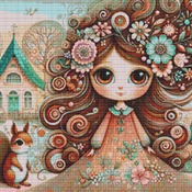 Pretty Little Girl 1 Cross Stitch Pattern