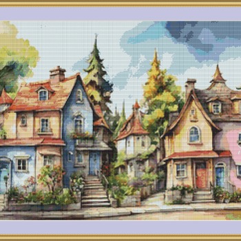 Pretty Street Cross Stitch Pattern