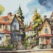 Pretty Street Cross Stitch Pattern