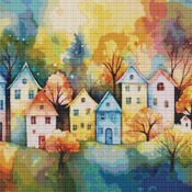 Quiet Street Cross Stitch Pattern