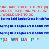 Spring Bald Eagles Cross Stitch Pattern***L@@K***Buyers Can Download Your Pattern As Soon As They Complete The Purchase