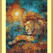 Surrealistic Lion Cross Stitch Pattern