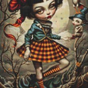 Tartan Girl Cross Stitch Pattern