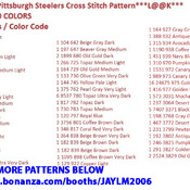 Troy Polamalo Pittsburgh Steelers Cross Stitch Pattern***L@@K***Buyers Can Download Your Pattern As Soon As They Complete The Purchase