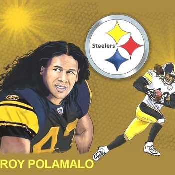 Troy Polamalo Pittsburgh Steelers Cross Stitch Pattern***L@@K***