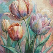 Tulip Flowers Cross Stitch Pattern