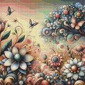 Vibrant Butterflies Cross Stitch Pattern