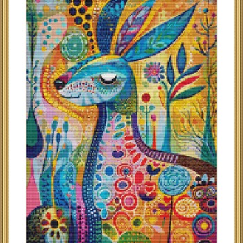 Vibrant Deer Cross Stitch Pattern